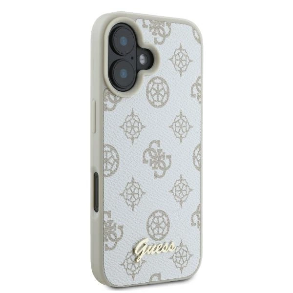 Guess Peony Script Logo MagSafe iPhone 16 Case - Whiteeng