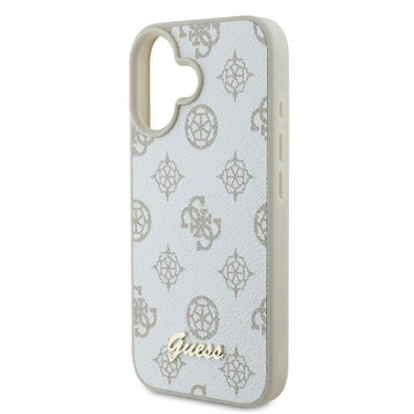 Guess Peony Script Logo MagSafe iPhone 16 Case - Whiteeng