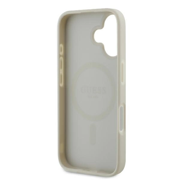 Guess Peony Script Logo MagSafe iPhone 16 Case - Whiteeng