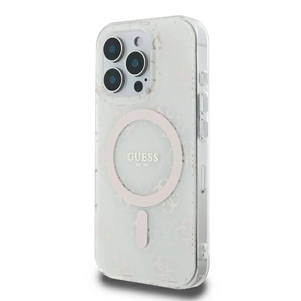 Guess IML 4G Background MagSafe case for iPhone 16 Pro Max - whiteeng