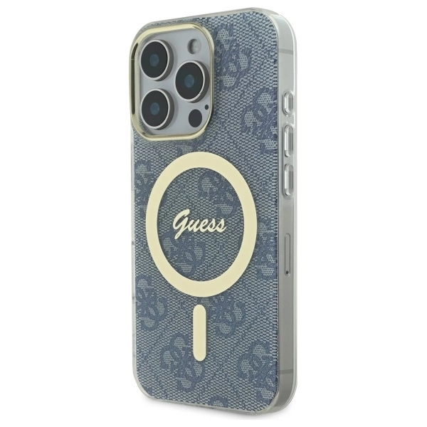 Guess IML 4G MagSafe Case for iPhone 16 Pro Max - Blueeng