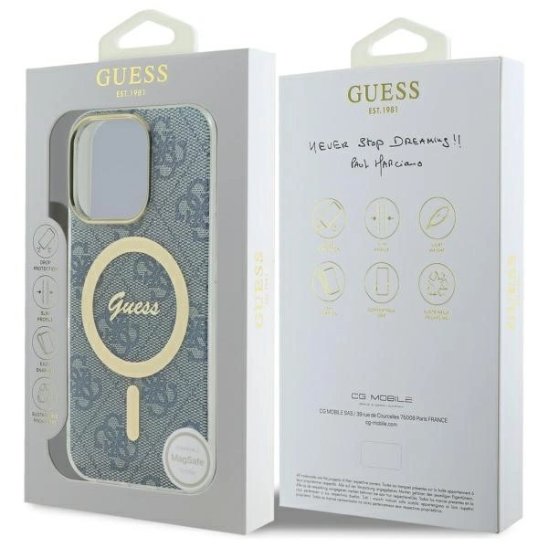 Guess IML 4G MagSafe Case for iPhone 16 Pro Max - Blueeng