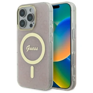 Guess IML 4G MagSafe Case for iPhone 16 Pro Max - Pinkeng