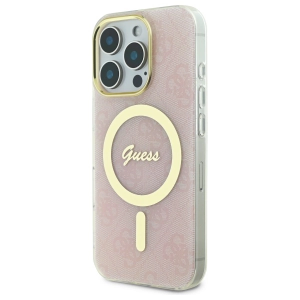 Guess IML 4G MagSafe Case for iPhone 16 Pro Max - Pinkeng