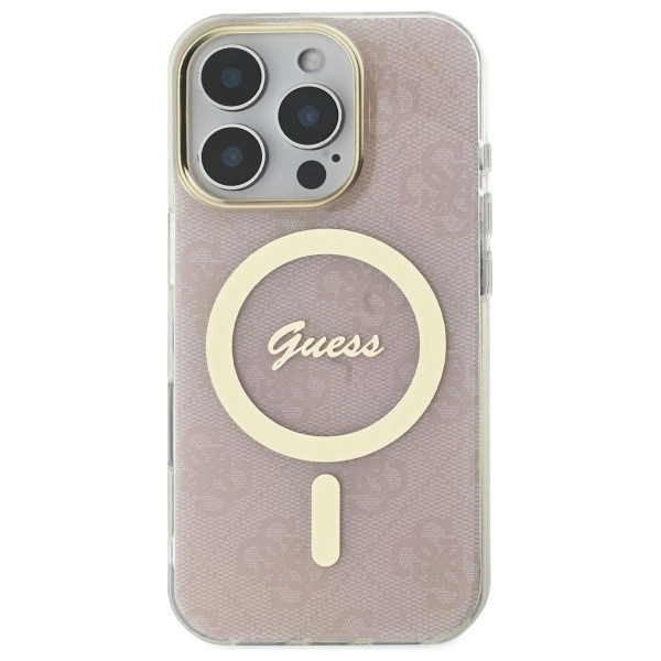 Guess IML 4G MagSafe Case for iPhone 16 Pro Max - Pinkeng
