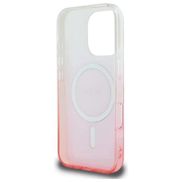 Guess IML Glitter Gradient MagSafe Case for iPhone 16 Pro Max - Pinkeng