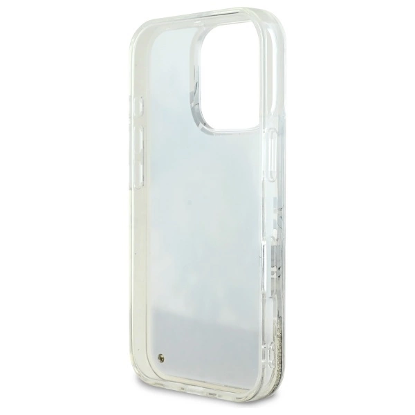 Guess Liquid Glitter Flower MagSafe iPhone 16 Pro Max Case - Beigeeng