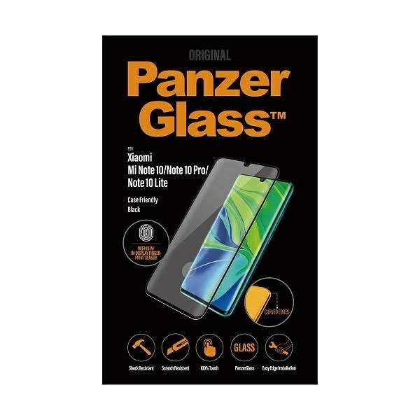 PanzerGlass Curved Regular Tempered Glass for Xiaomi Redmi Note 10 / Note 10 Pro / Note 10 Lite - Blackeng