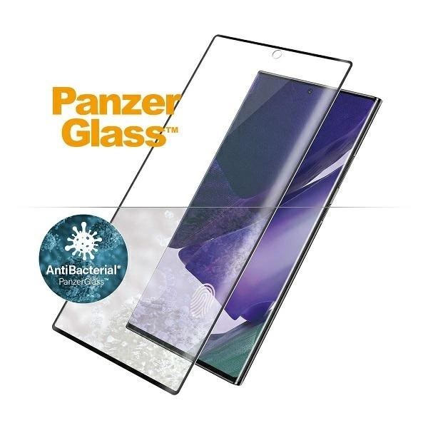 PanzerGlass Curved Super+ Antibacterial Tempered Glass for Samsung Galaxy Note 20 Ultra - Blackeng