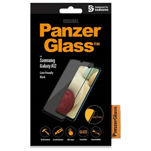 Tempered Glass PanzerGlass E2E Regular for Samsung Galaxy A12 / A125 - Blackeng
