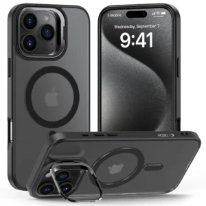 Tech-Protect MagStand MagSafe Case with Stand for iPhone 16 Pro Max - Semi-Transparenteng