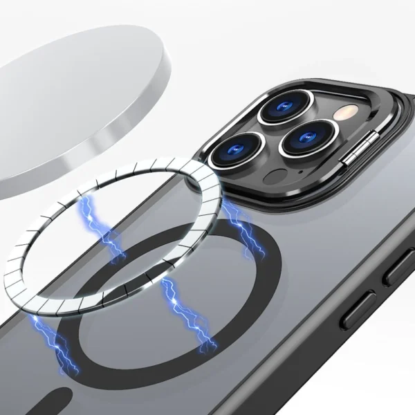 Tech-Protect MagStand MagSafe Case with Stand for iPhone 16 Pro Max - Semi-Transparenteng