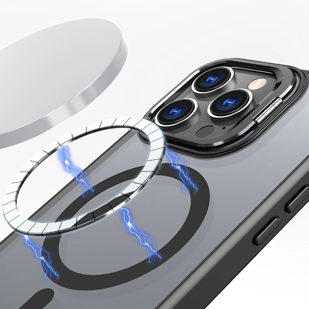 Tech-Protect MagStand MagSafe Case with Stand for iPhone 16 Pro Max - Semi-Transparenteng