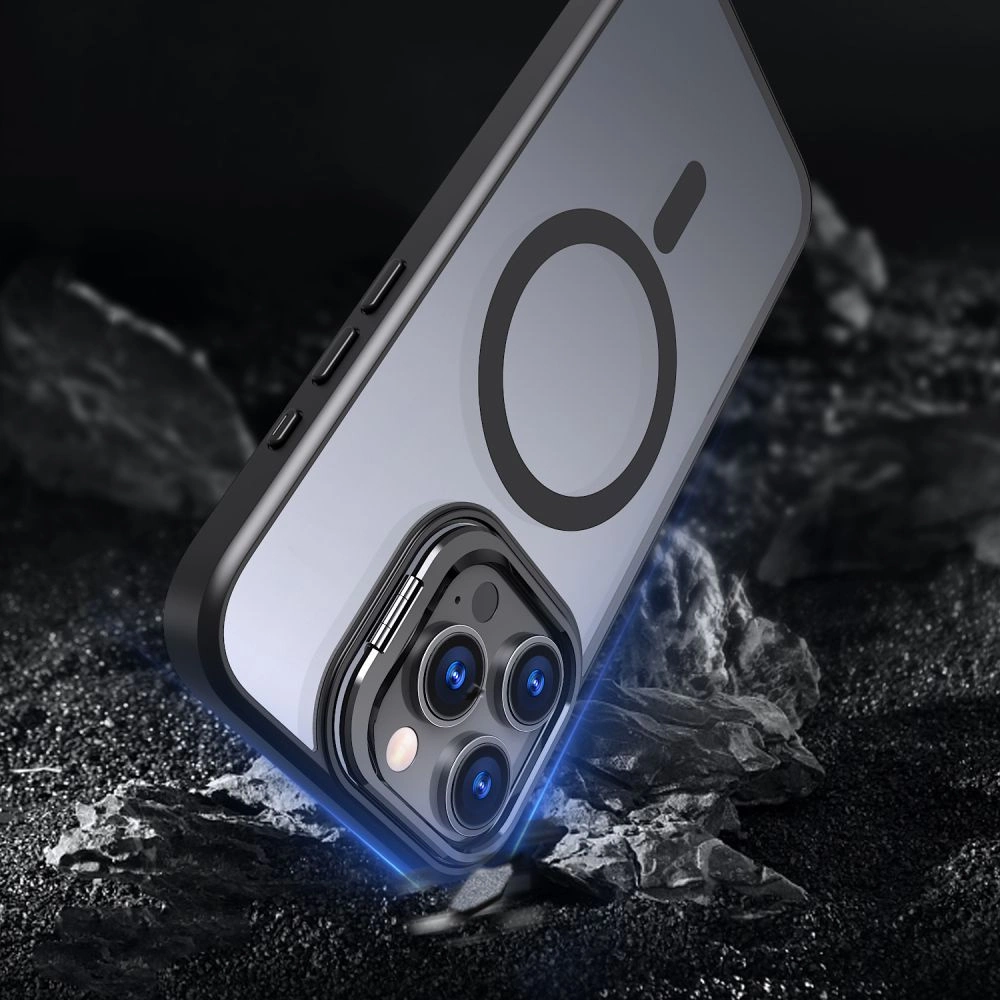 Tech-Protect MagStand MagSafe Case with Stand for iPhone 16 Pro Max - Semi-Transparenteng