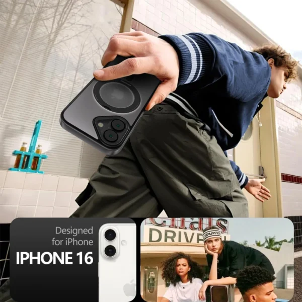 Tech-Protect MagRing MagSafe case for iPhone 16 - translucenteng