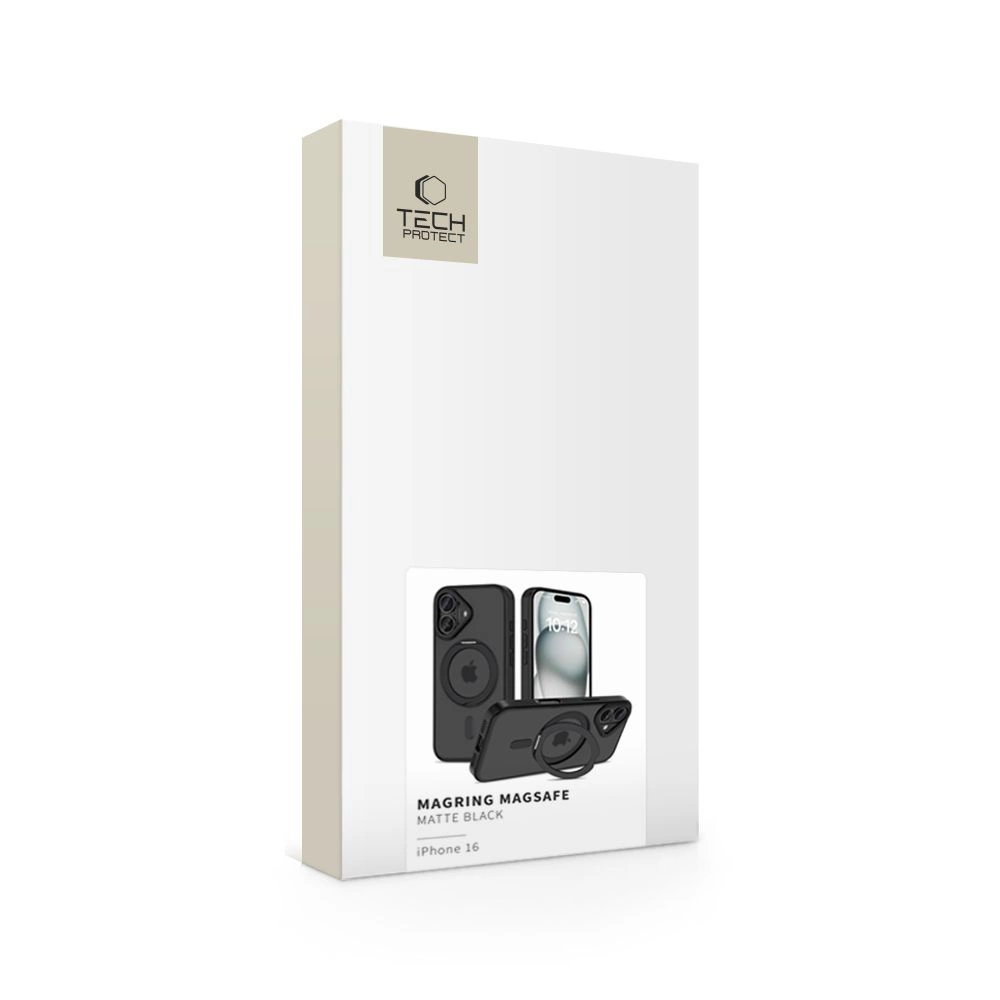 Tech-Protect MagRing MagSafe case for iPhone 16 - translucenteng