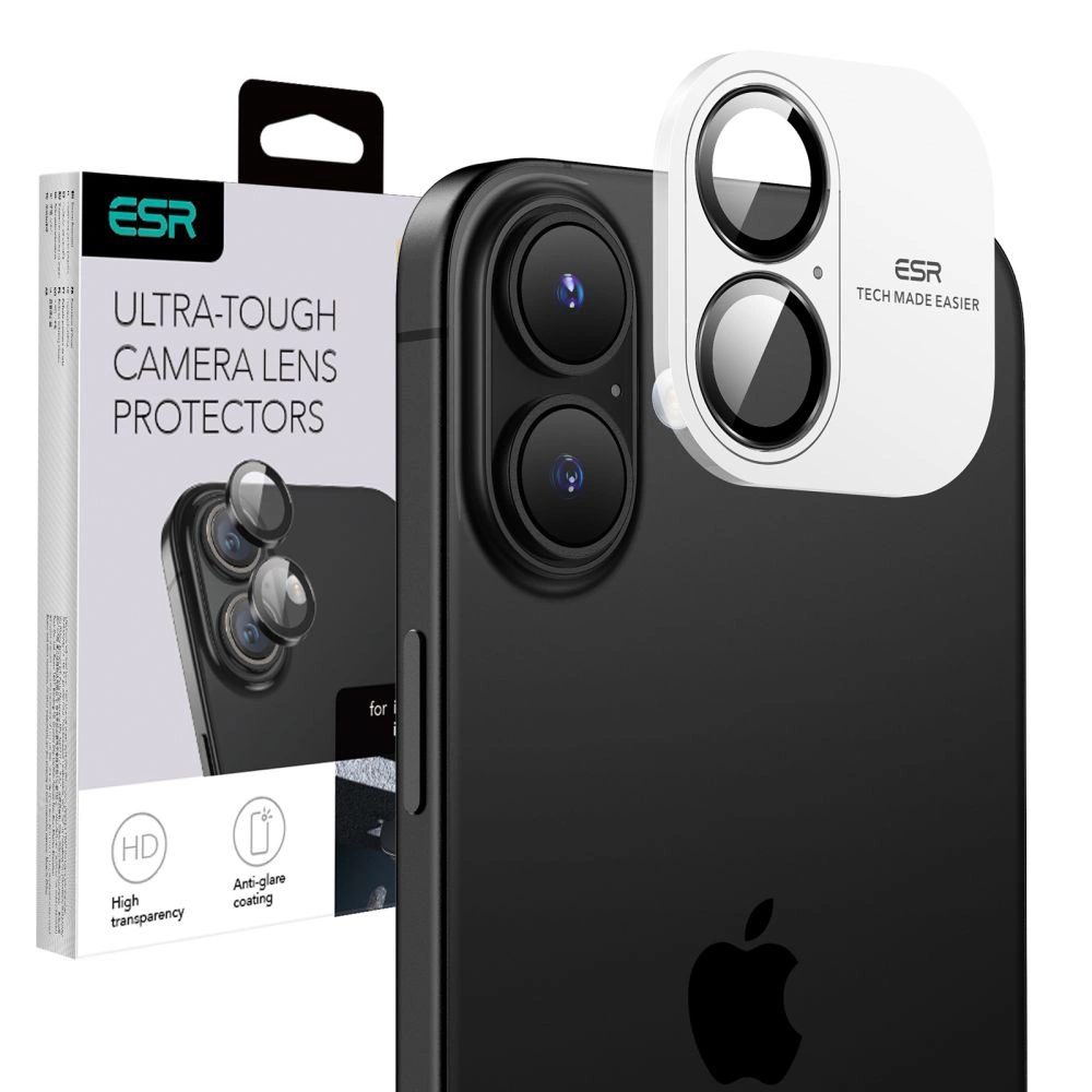 ESR Armorite Tempered Glass for iPhone 16 / 16 Plus Camera - Blackeng