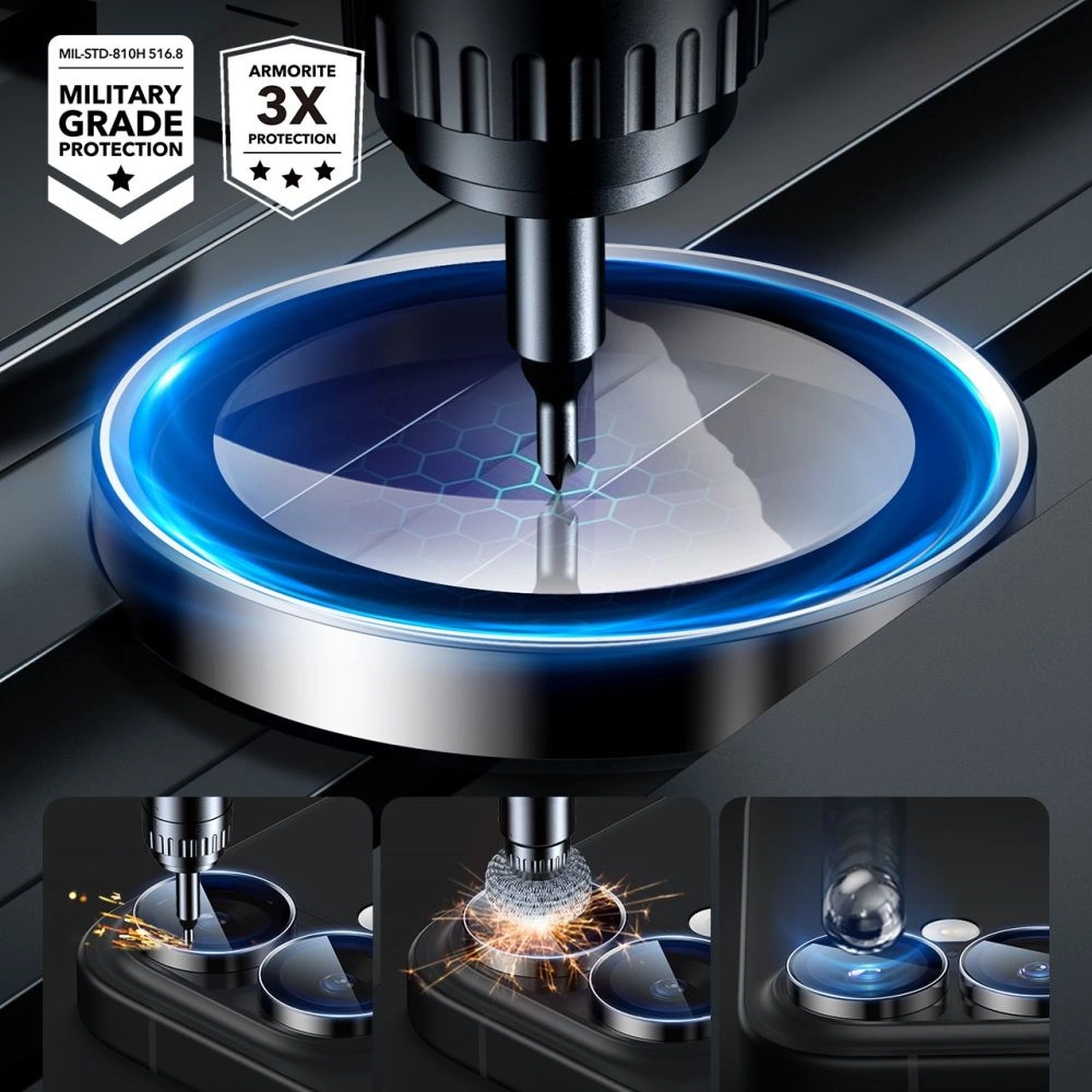 ESR Armorite Tempered Glass for iPhone 16 / 16 Plus Camera - Blackeng
