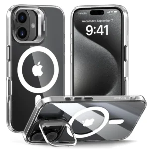 Tech-Protect MagStand MagSafe iPhone 16 Case - Cleareng