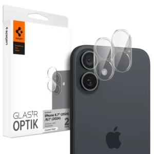 Spigen Optik Glas.tR tempered glass for iPhone 16 / 16 Plus camera - transparent (2 pcs.)eng