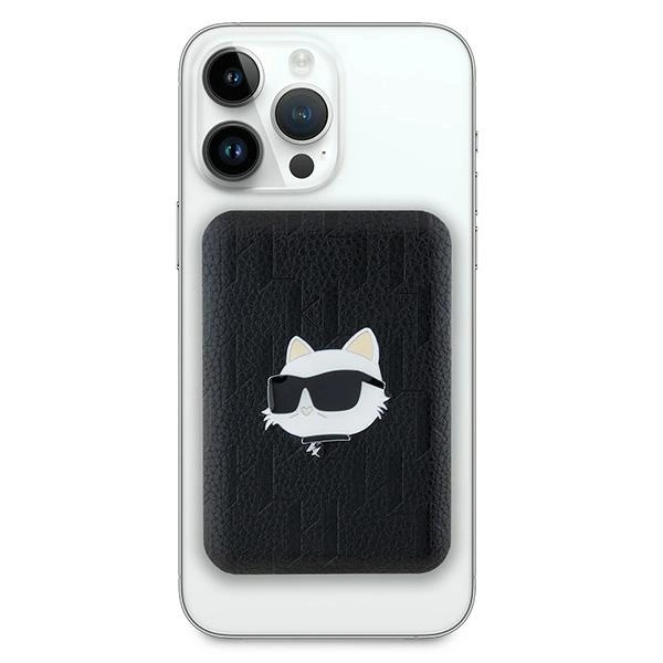 Karl Lagerfeld Powerbank inductive KLPB5FPGKSCHHK 16W 5000mAh black/black Choupette Head Pin MagSafeeng
