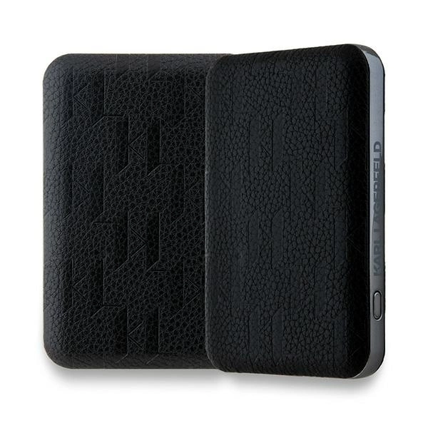 Karl Lagerfeld Powerbank inductive KLPB5FPGKSCHHK 16W 5000mAh black/black Choupette Head Pin MagSafeeng