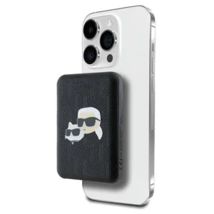 Karl Lagerfeld Powerbank inductive KLPB5FPGKSKCHK 16W 5000mAh black/black Karl&Choupette Head Pin MagSafeeng