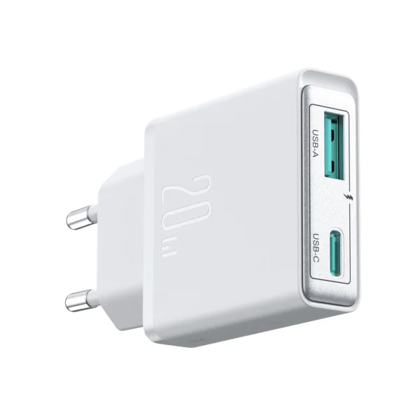 Joyroom JR-TCF14 20W USB-A USB-C Super Slim Wall Charger - Whiteeng