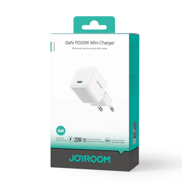 Joyroom JR-TCG08 GaN 20W Power Delivery Wall Charger - Whiteeng