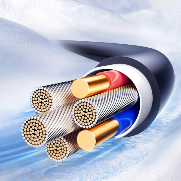 Joyroom S-A43 Crystal-Clear Series 60W USB-C - USB-C spiral cable 1.5m - blackeng