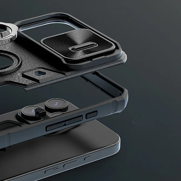 Nillkin CamShield Armor Case for iPhone 15 Pro Max - Blackeng