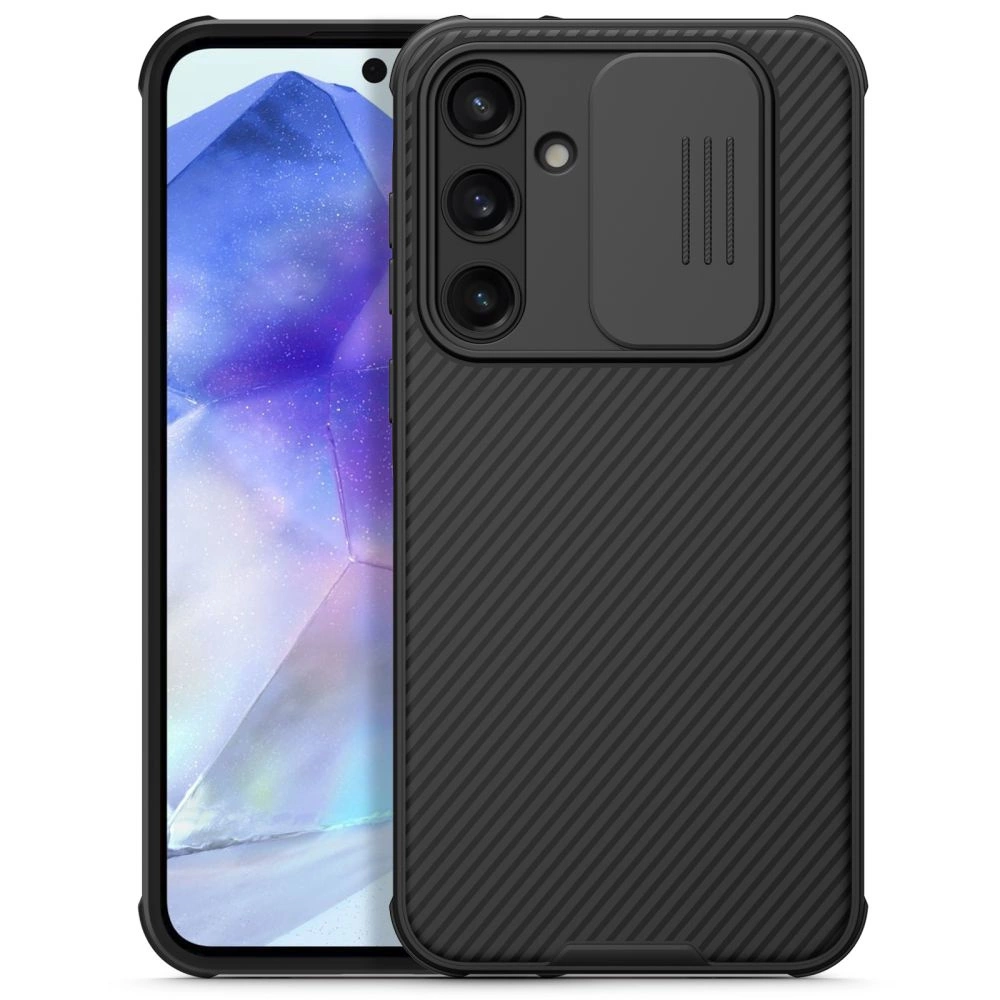 Nillkin CamShield Pro Case for Samsung Galaxy A55 with Camera Cover - Blackeng