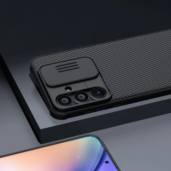 Nillkin CamShield Pro Case for Samsung Galaxy A55 with Camera Cover - Blackeng