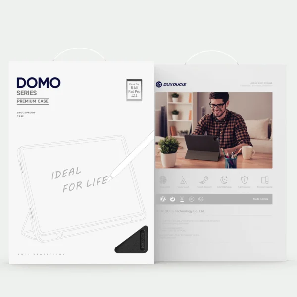 Dux Ducis Domo Case with Flip and Smart Sleep for Xiaomi Redmi Pad Pro (4G/5G)/Poco Pad 12.1 - Blackeng