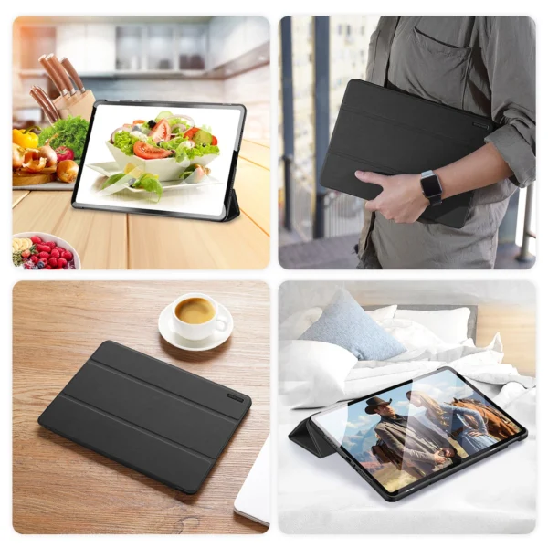 Dux Ducis Domo Case with Flip and Smart Sleep for Xiaomi Redmi Pad Pro (4G/5G)/Poco Pad 12.1 - Blackeng
