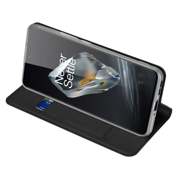 Dux Ducis Skin Pro Case for OnePlus 12 with Flip and Card Slot - Blackeng