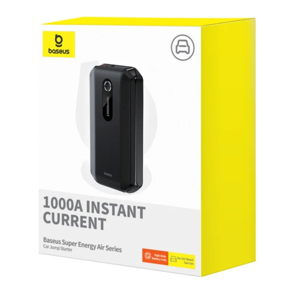 Jumpstarter Baseus Power Starter Booster 10000mAh 12V (1000A / 500A) + Crocodile Cables Black (C00245501113-00)eng