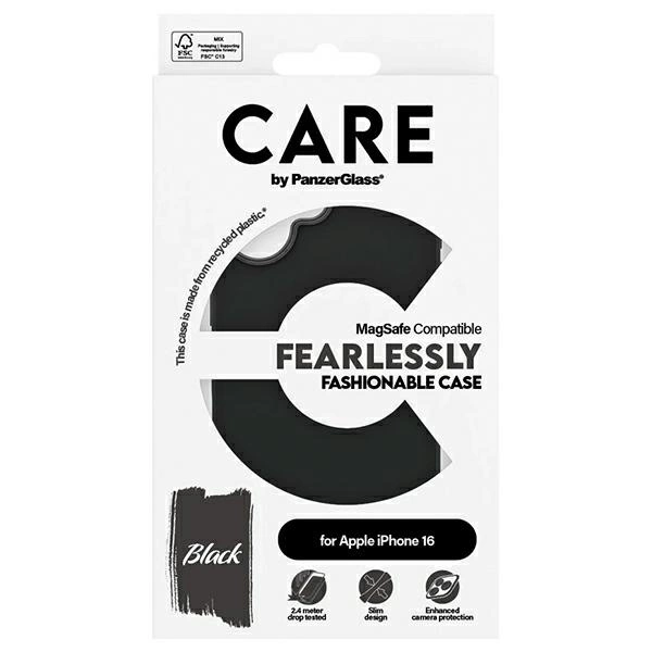 CARE by PanzerGlass Fashion Case iPhone 16 6.1" black/black MagSafe 1377eng