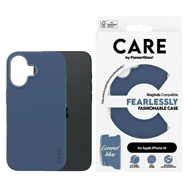 CARE by PanzerGlass Fashion Case iPhone 16 6.1" blue/blue MagSafe 1381eng