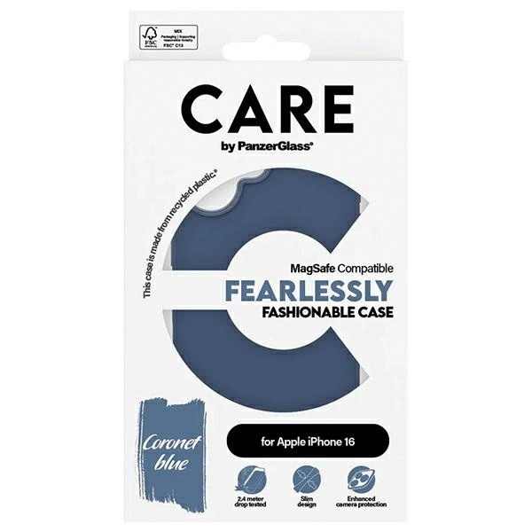 CARE by PanzerGlass Fashion Case iPhone 16 6.1" blue/blue MagSafe 1381eng