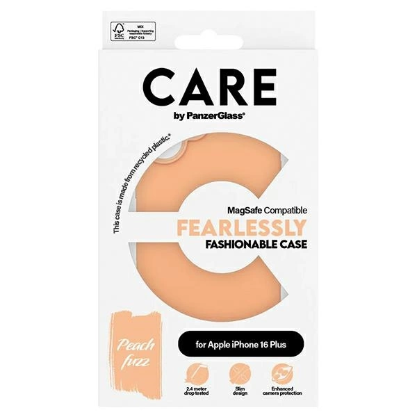 CARE by PanzerGlass Fashion Case iPhone 16 Plus 6.7" Peachy MagSafe 1391eng