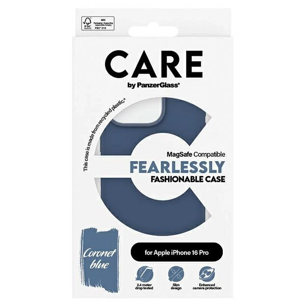 CARE by PanzerGlass Fashion Case iPhone 16 Pro 6.3" blue/blue MagSafe 1382eng
