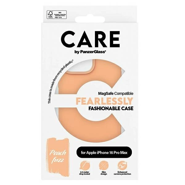 CARE by PanzerGlass Fashion Case iPhone 16 Pro Max 6.9" Peachy MagSafe 1392eng