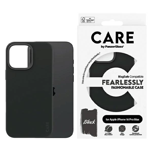 CARE by PanzerGlass Fashion Case iPhone 16 Pro Max 6.9" black/black MagSafe 1380eng