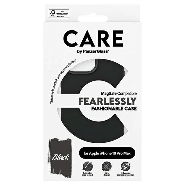 CARE by PanzerGlass Fashion Case iPhone 16 Pro Max 6.9" black/black MagSafe 1380eng