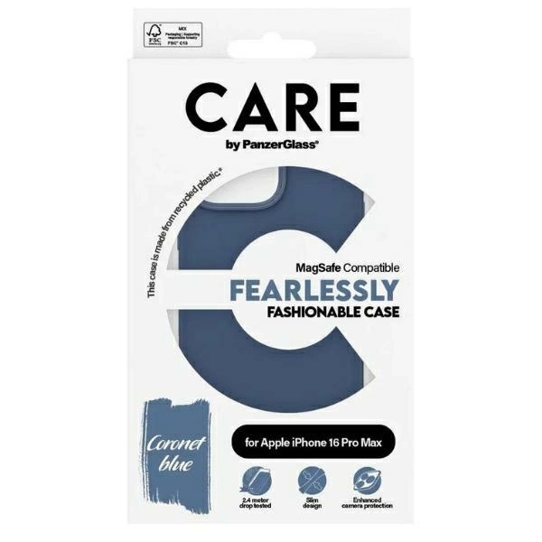 CARE by PanzerGlass Fashion Case iPhone 16 Pro Max 6.9" blue/blue MagSafe 1384eng