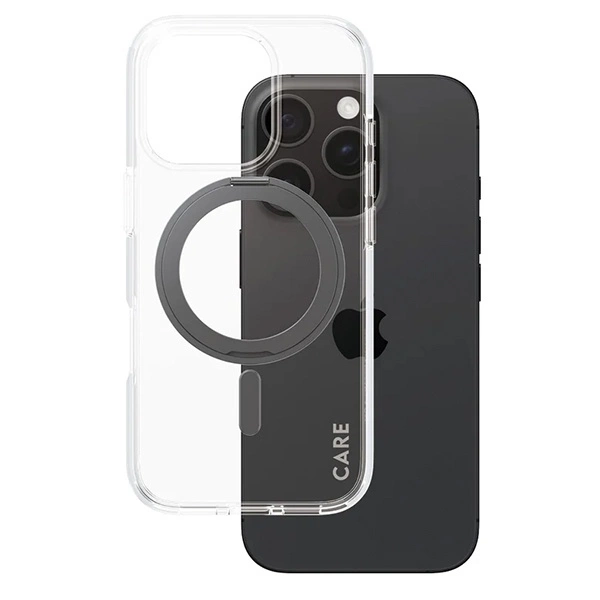 CARE by PanzerGlass Feature Kickstand Case iPhone 16 Pro 6.3" black/black MagSafe 1322eng