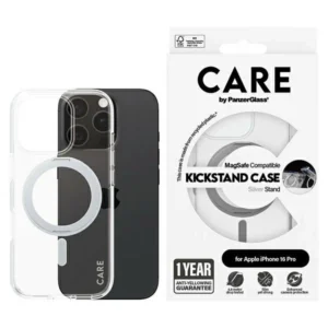 CARE by PanzerGlass Feature Kickstand Case iPhone 16 Pro 6.3" silver/silver MagSafe 1326eng