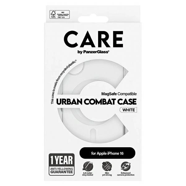 CARE by PanzerGlass Flagship Case iPhone 16 6.1" white/white MagSafe 1337eng