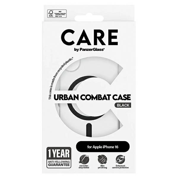 CARE by PanzerGlass Flagship Case iPhone 16 6.1" black/black MagSafe 1345eng